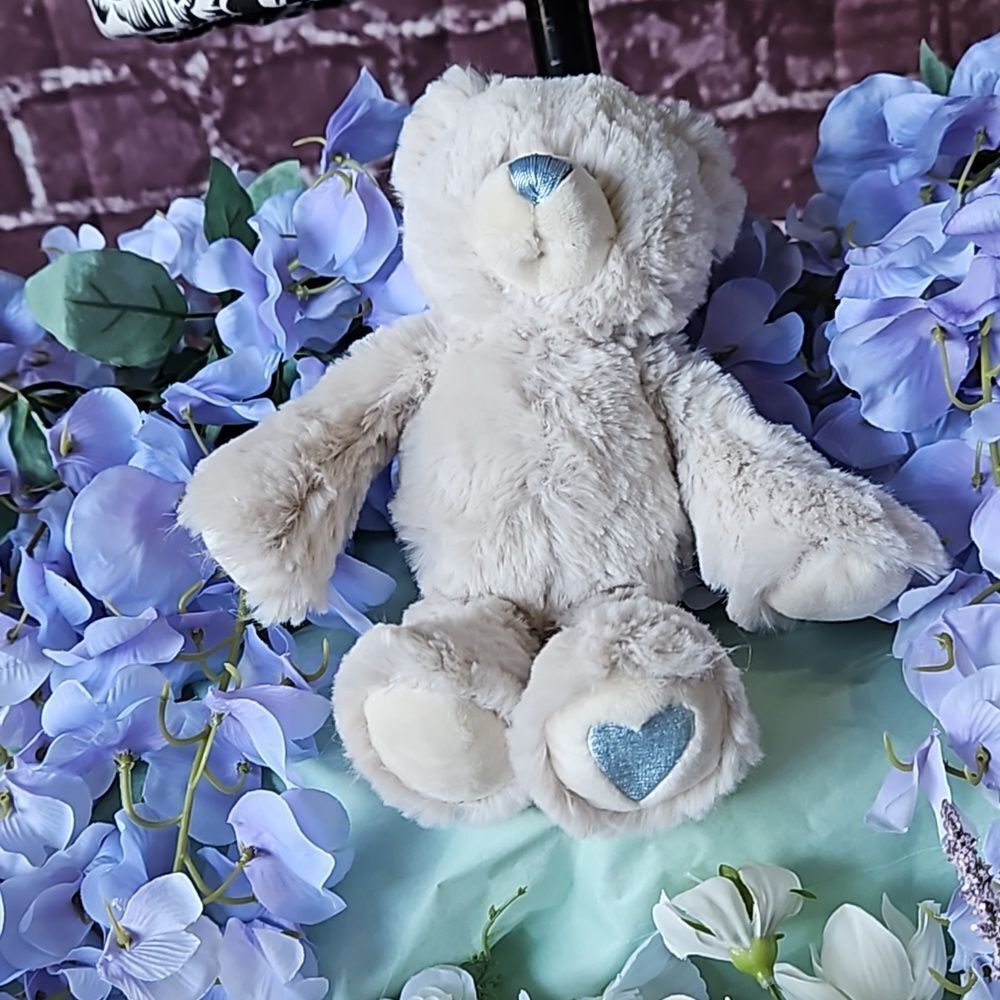 Demdaco White & Blue Soft Bear